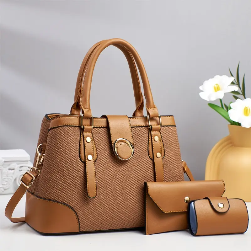 Luxury Designer 3Piece Set Handbags Women Bags Vintage Shoulder Bags for Women Ladies Commute Totes Sac Bolsa Feminina