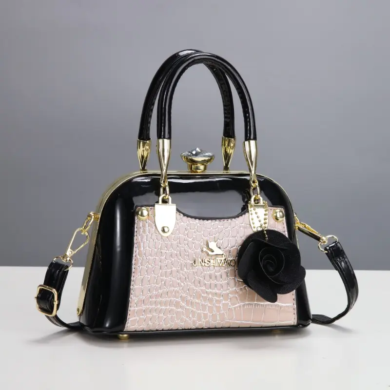 Summer New Elegant Metal Rhinestone Buckle Handbag Banquet Dress Daily One-shoulder Cross-body Fashion Craftsmanship Women's Bag