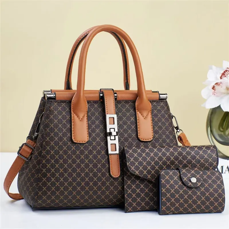 2025 New 3Piece Set Women Bag Handbag Fashion Shoulder Tote Bag Crossbody High Quality Daily Commuter Bag Women Sac A Main