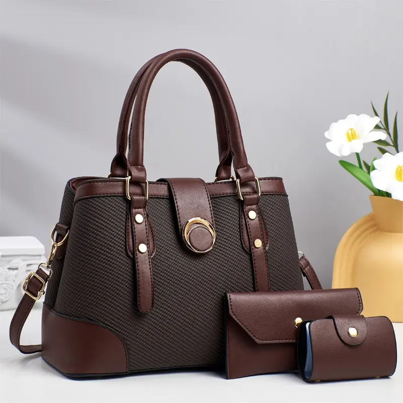 Luxury Designer 3Piece Set Handbags Women Bags Vintage Shoulder Bags for Women Ladies Commute Totes Sac Bolsa Feminina