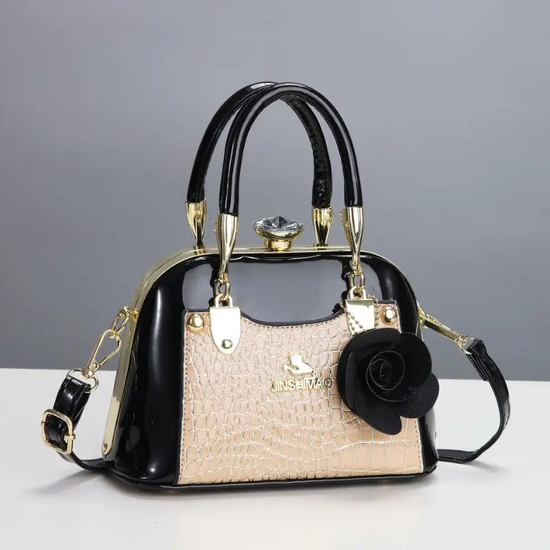 Summer New Elegant Metal Rhinestone Buckle Handbag Banquet Dress Daily One-shoulder Cross-body Fashion Craftsmanship Women's Bag