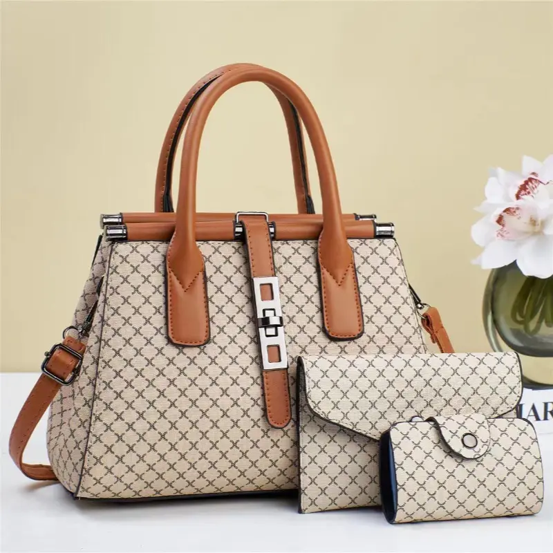 2025 New 3Piece Set Women Bag Handbag Fashion Shoulder Tote Bag Crossbody High Quality Daily Commuter Bag Women Sac A Main