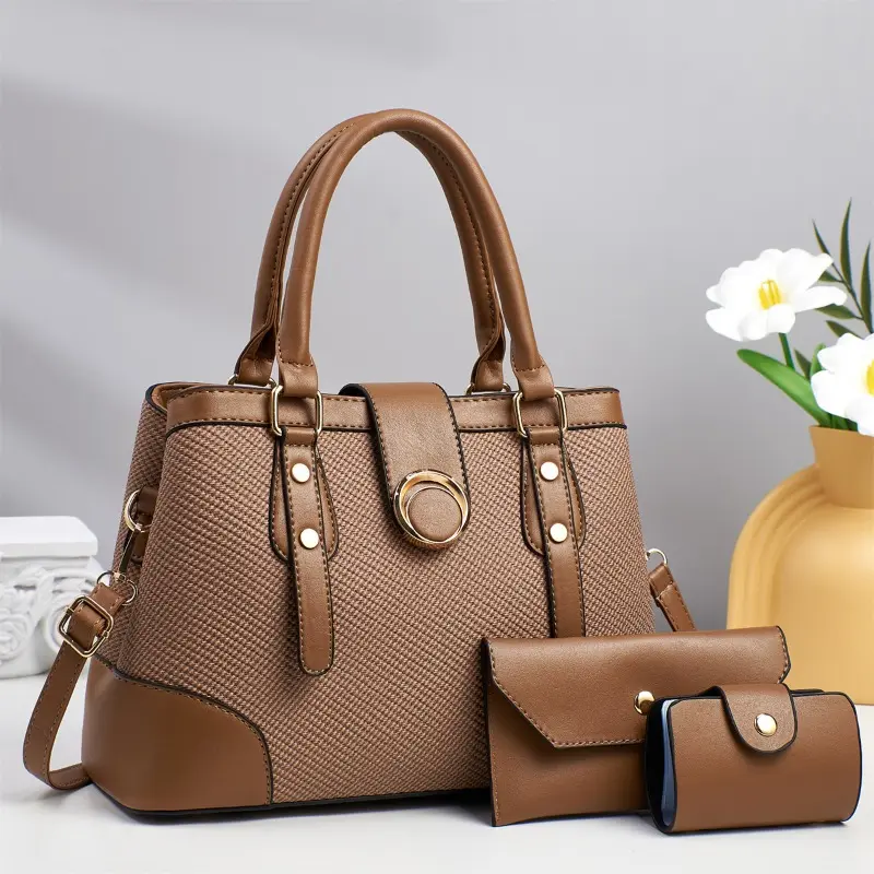 Luxury Designer 3Piece Set Handbags Women Bags Vintage Shoulder Bags for Women Ladies Commute Totes Sac Bolsa Feminina