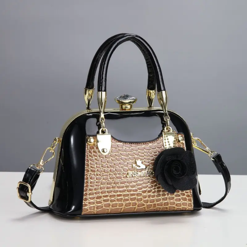 Summer New Elegant Metal Rhinestone Buckle Handbag Banquet Dress Daily One-shoulder Cross-body Fashion Craftsmanship Women's Bag