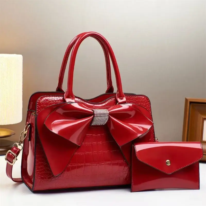 New 2025 Women's Crossbody Bag Mommy Handbag Soft Bucket Shape Polyester Lining Zipper Closure Fashionable Women's Handbag