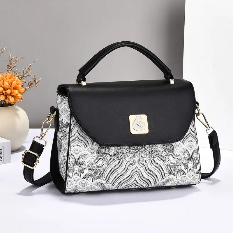 New Design High Quality Print Leather Women Bag for Shoulder Bag Sac A Main Femme Luxury Handbag Elegante Small Square Bag