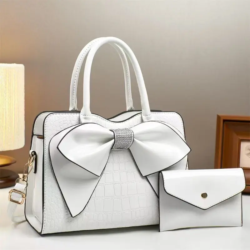 New 2025 Women's Crossbody Bag Mommy Handbag Soft Bucket Shape Polyester Lining Zipper Closure Fashionable Women's Handbag