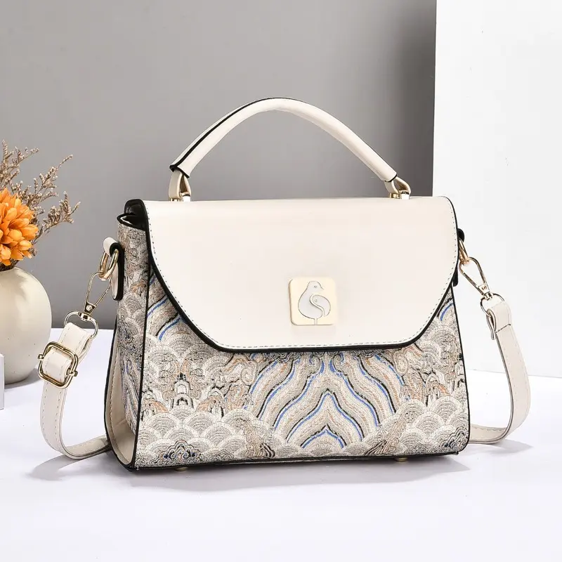 New Design High Quality Print Leather Women Bag for Shoulder Bag Sac A Main Femme Luxury Handbag Elegante Small Square Bag