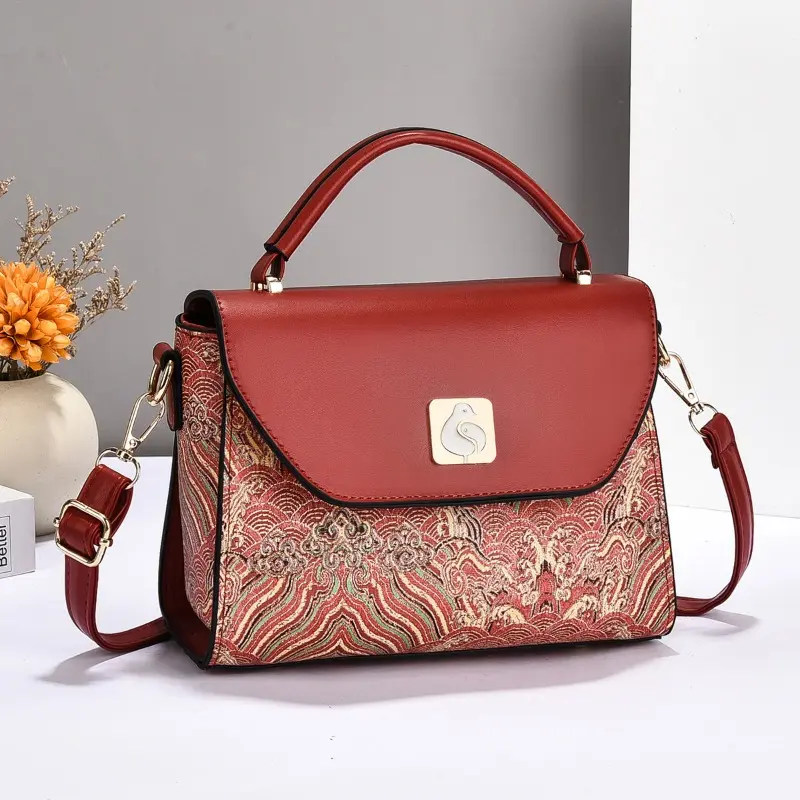 New Design High Quality Print Leather Women Bag for Shoulder Bag Sac A Main Femme Luxury Handbag Elegante Small Square Bag