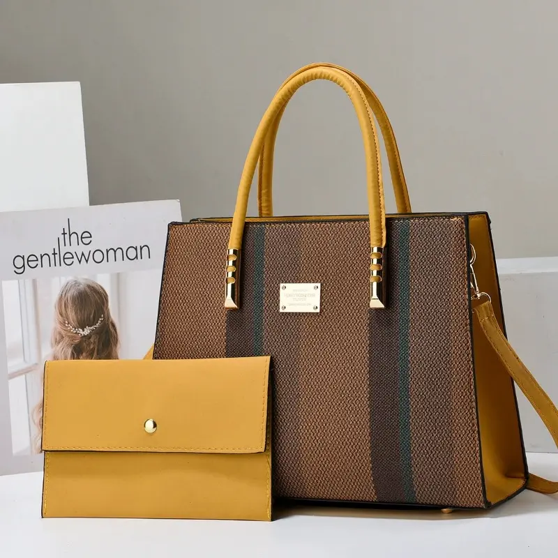 Fashion Color Block Large Capacity Women's Handbag Hot Sale of The Season New Style Casual Tote Bag Large Women's Crossbody Bag