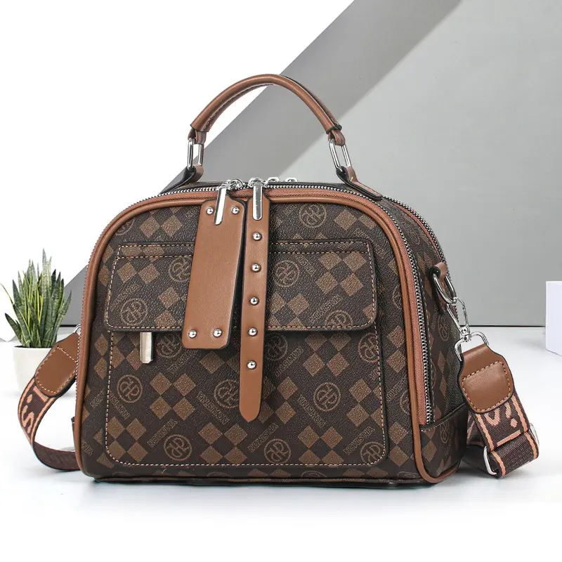 Fashionable Printed Shoulder Bag Luxurious Brand Design Women'S Handbag Classic Casual Crossbody Bag Commuting Tote Bag Women