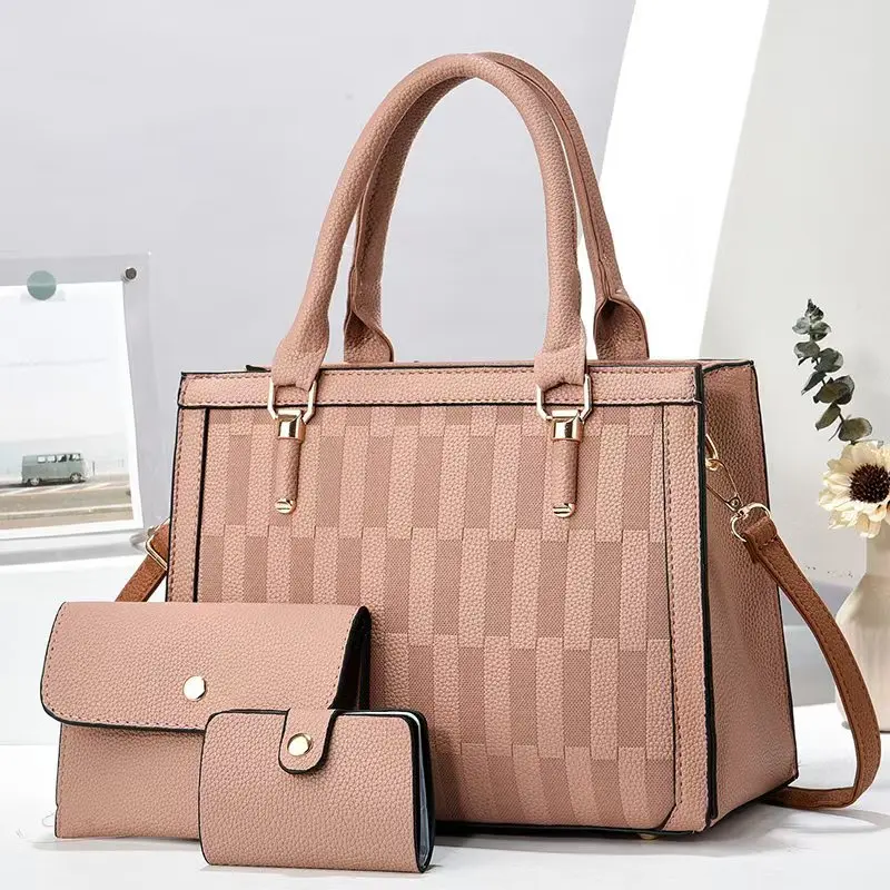 Large Capacity 3pcs/set Bags for Women Crossbody Bags Large Capacity Female Handbag Tote Clutch Purse with Chic Wallet