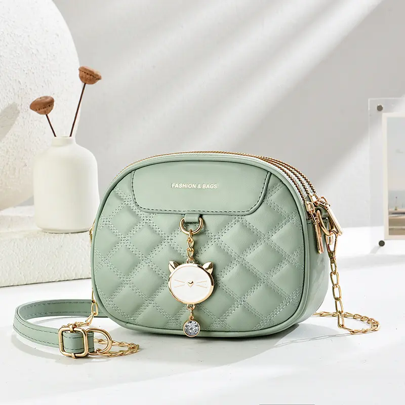 Women Fashion Korean Small Bag New Sense Shoulder Small Round Fashion Soft Crossbody Bag Luxury Design Casual Women's Bag