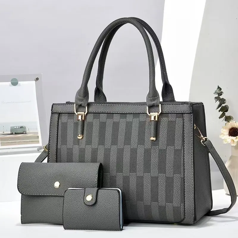 Large Capacity 3pcs/set Bags for Women Crossbody Bags Large Capacity Female Handbag Tote Clutch Purse with Chic Wallet