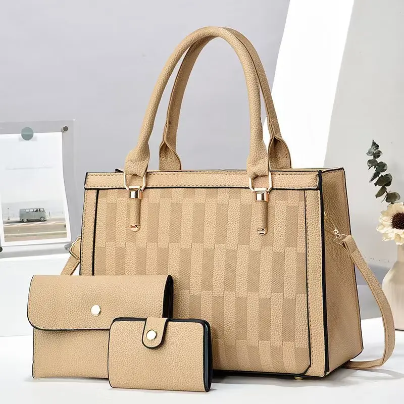 Large Capacity 3pcs/set Bags for Women Crossbody Bags Large Capacity Female Handbag Tote Clutch Purse with Chic Wallet
