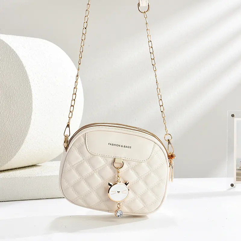 Women Fashion Korean Small Bag New Sense Shoulder Small Round Fashion Soft Crossbody Bag Luxury Design Casual Women's Bag