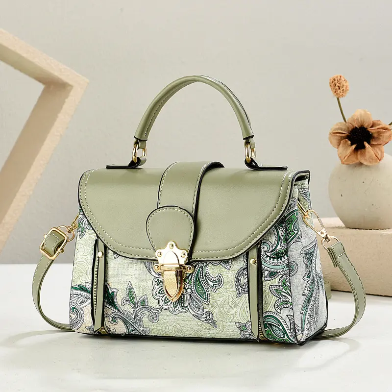Elegant Small Size Handbag Classic Texture Delicate Chic Creative Women PU Leather Totes Purse Fashion Casual Shoulder Bag
