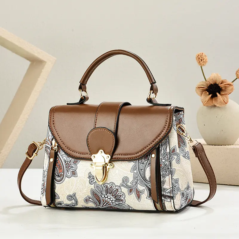 Elegant Small Size Handbag Classic Texture Delicate Chic Creative Women PU Leather Totes Purse Fashion Casual Shoulder Bag