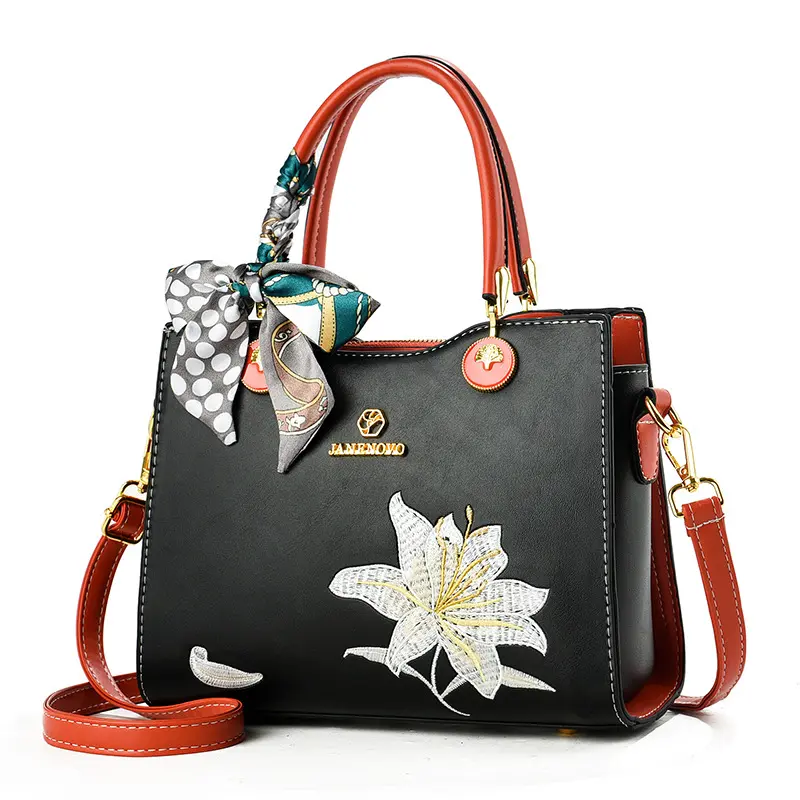 Elegant Style Ladies Handbags and Purses Women Bags Luxury Designer Shoulder Crossbody Bags Fashion Embroidery Crossbody Bags