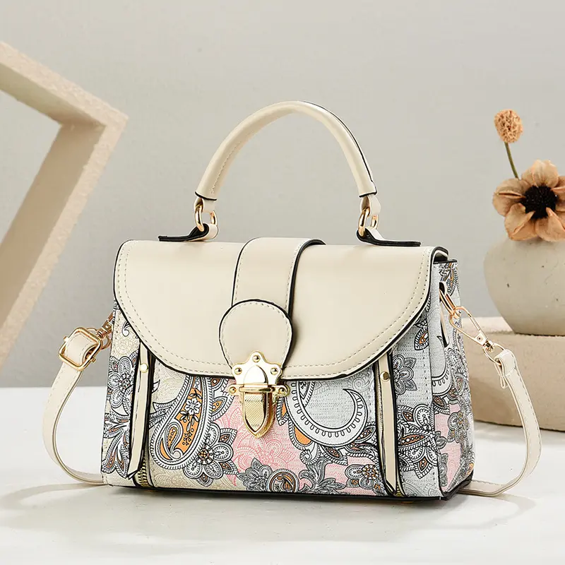 Elegant Small Size Handbag Classic Texture Delicate Chic Creative Women PU Leather Totes Purse Fashion Casual Shoulder Bag