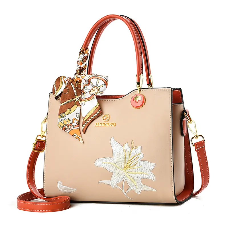 Elegant Style Ladies Handbags and Purses Women Bags Luxury Designer Shoulder Crossbody Bags Fashion Embroidery Crossbody Bags