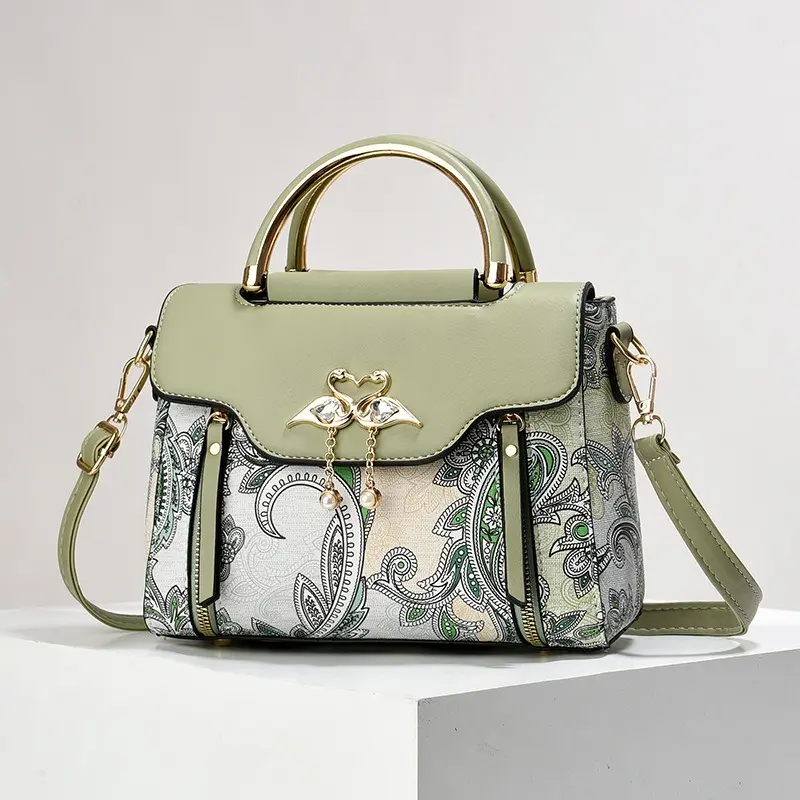 Retro Printed Letter Small Square Bag Tassel Handbags for Women Elegant Crossbody Bag Trendy Womens Office & Work Shoulder Bags