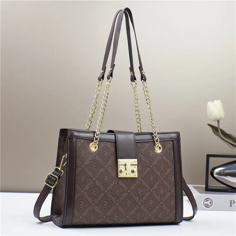 Luxury Female Casual Messenger Bag Women Handbag Retro Printed Leather Shoulder Bags for Exquisite Printed Women Underarm Bag