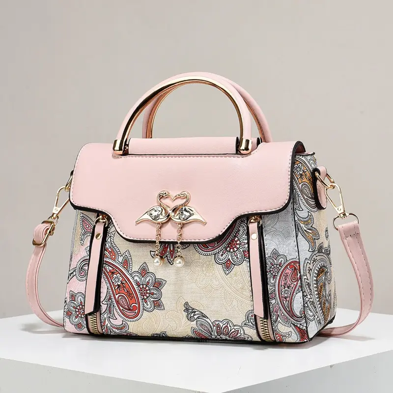 Retro Printed Letter Small Square Bag Tassel Handbags for Women Elegant Crossbody Bag Trendy Womens Office & Work Shoulder Bags