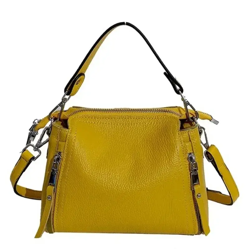 100% Genuine Leather Women Handbags High Quality Female Tote Bag Cowhide Women Shoulder Bag Fashion Luxury Ladies Messenger Bags
