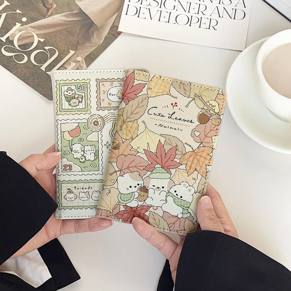 2025 New PU Leather Passport Cover Cartoon Rabbit Passport Holder Waterproof Light-weight Travel Passport Cover Fashion Hot Gift