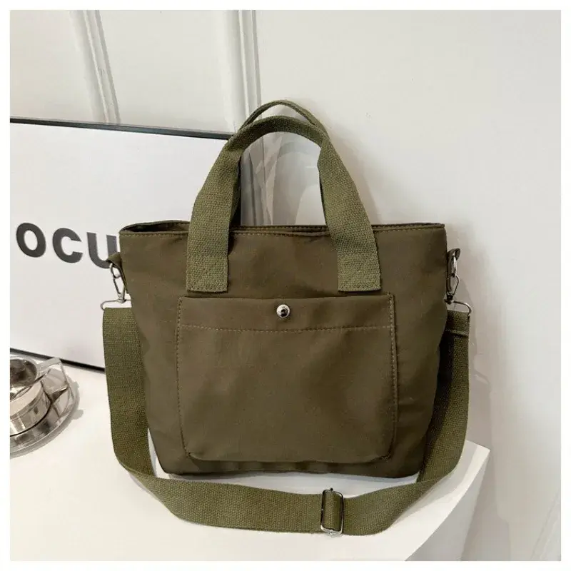 Women Canvas Tote Bags Fashion Simple Everything Shoulder Bags Large Capacity Commuter Crossbody Bags 2025 Cloth Handbags