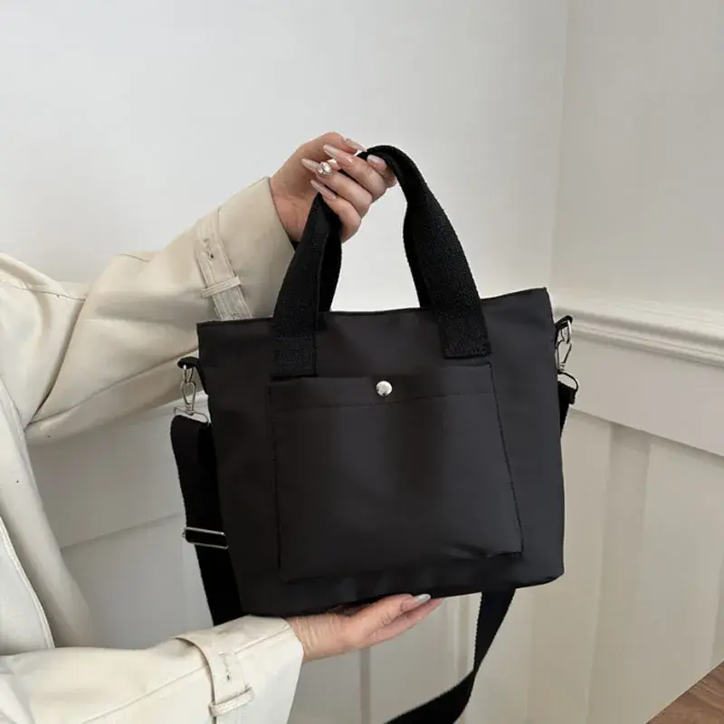 Women Canvas Tote Bags Fashion Simple Everything Shoulder Bags Large Capacity Commuter Crossbody Bags 2025 Cloth Handbags