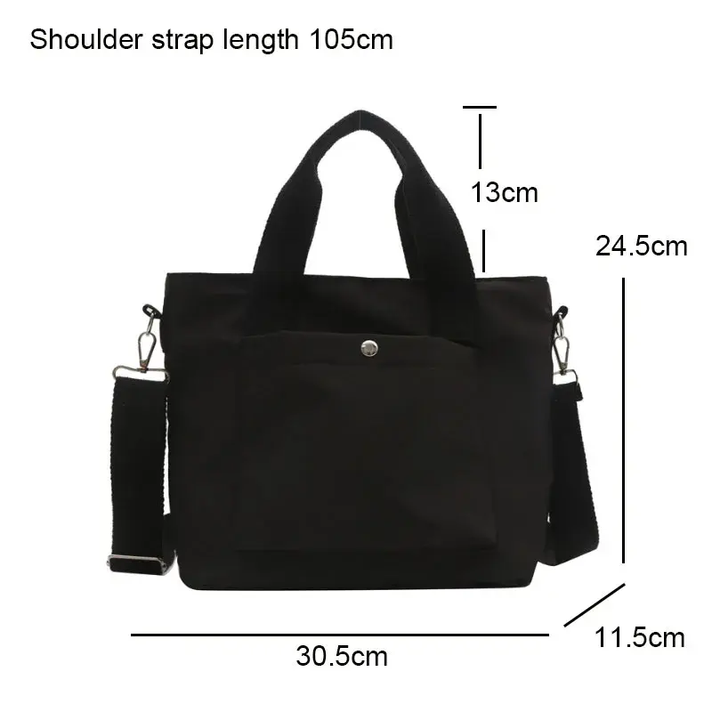 Women Canvas Tote Bags Fashion Simple Everything Shoulder Bags Large Capacity Commuter Crossbody Bags 2025 Cloth Handbags