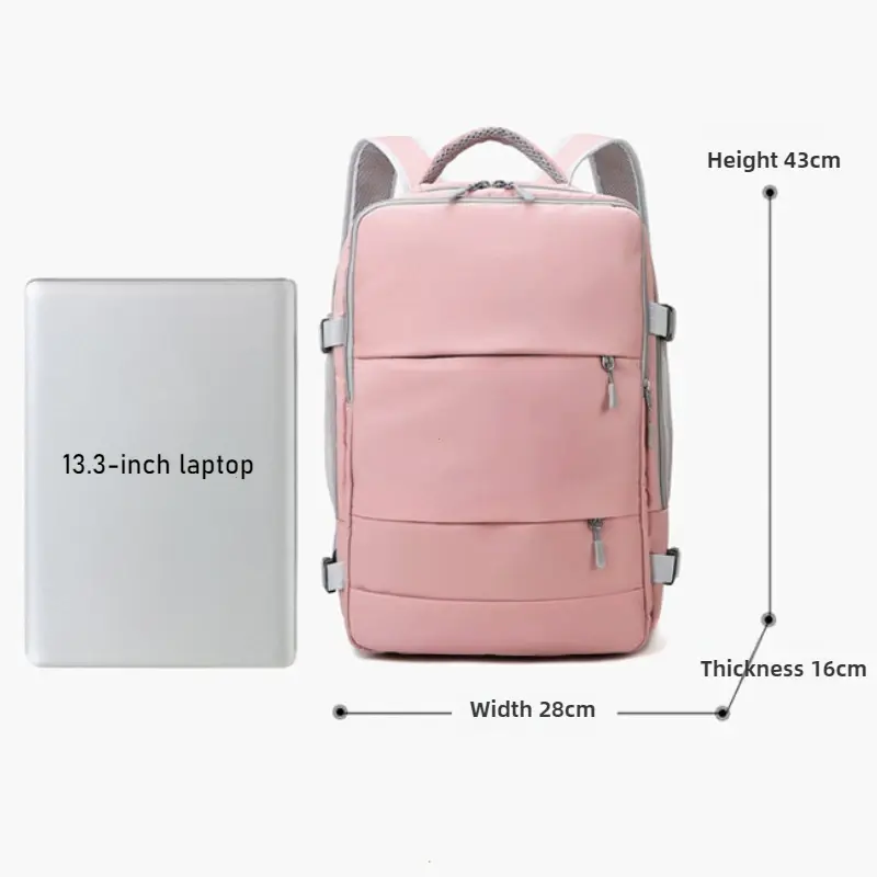 Women's Bag Large Capacity Journey Multifunction Backpack With Shoe Storage Multilayer Dry And Wet Separation WaterproofBackpack