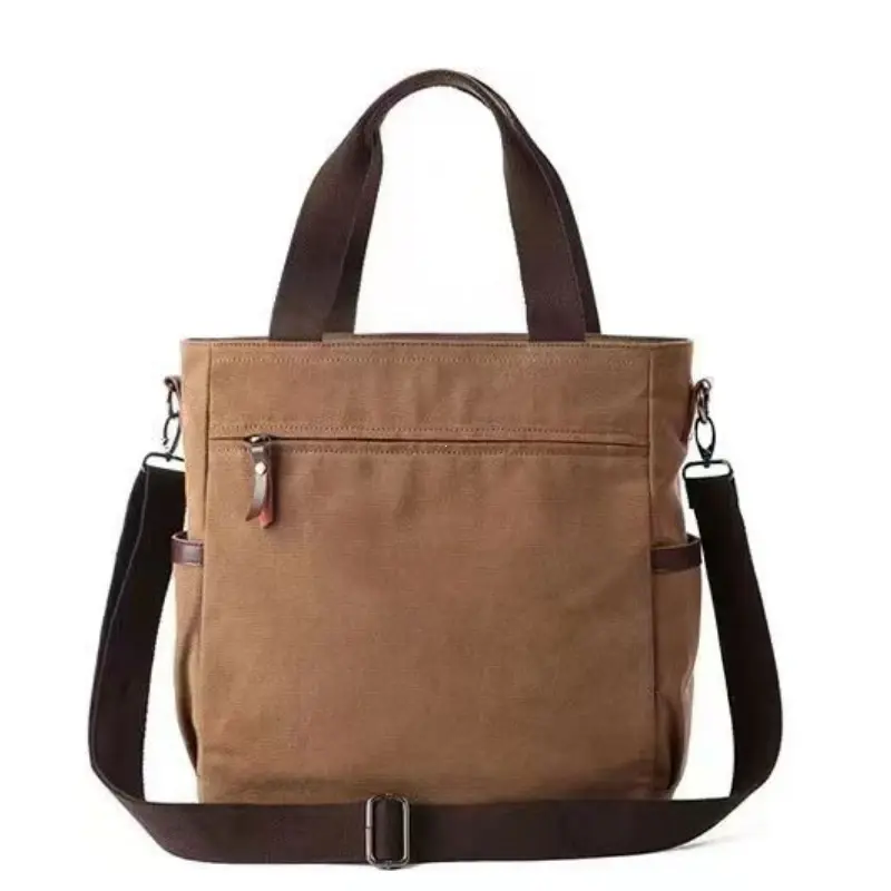 Men Canvas Messenger Bag Crossbody Bags Unisex Sling Bag Shoulder Bag for Travel Work College Vintage Men's Handbags Briefcase