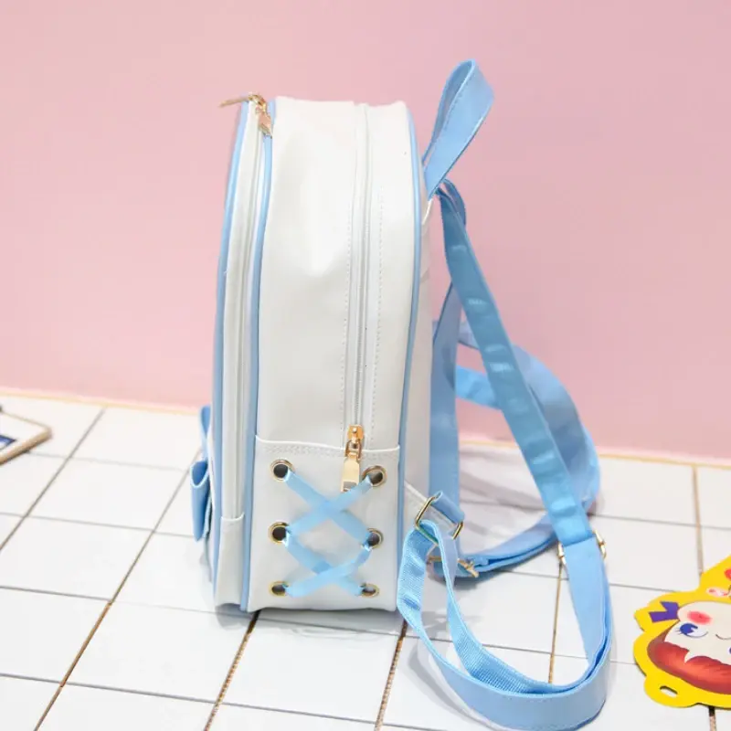 Y2K Cute Mini Backpack Clear Transparent Women Kawaii Backpacks Large Capacity Ita Backpack School Bags For College Student
