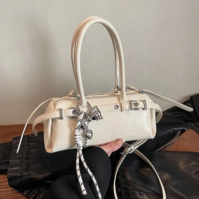 PU Leather Shoulder Bags For Women 2025 Winter Y2K New Trend Female Crossbody Bag Lady Handbags And Purses Retro Tote Bag