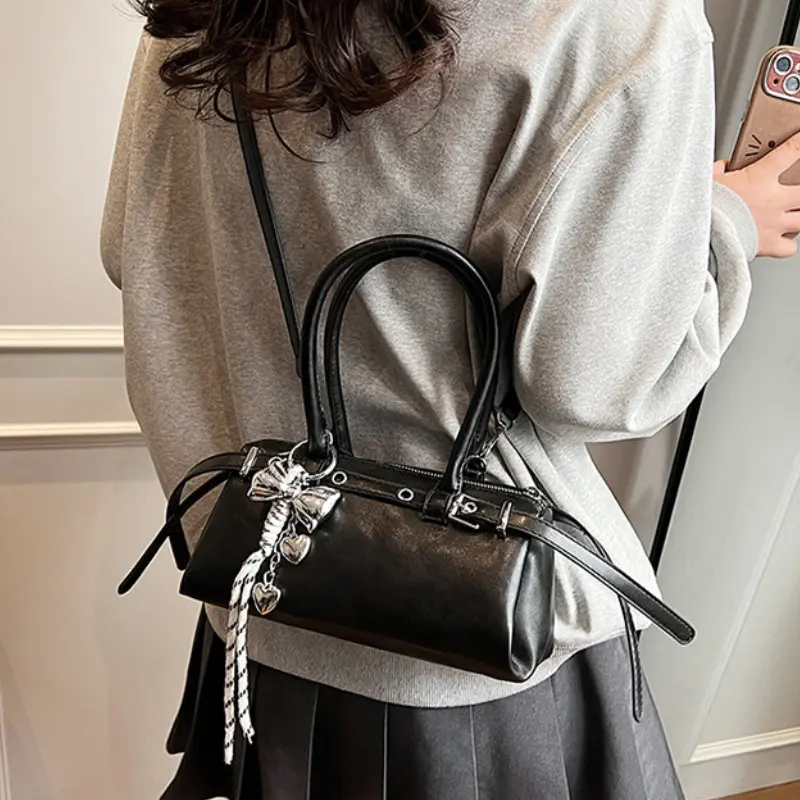 PU Leather Shoulder Bags For Women 2025 Winter Y2K New Trend Female Crossbody Bag Lady Handbags And Purses Retro Tote Bag