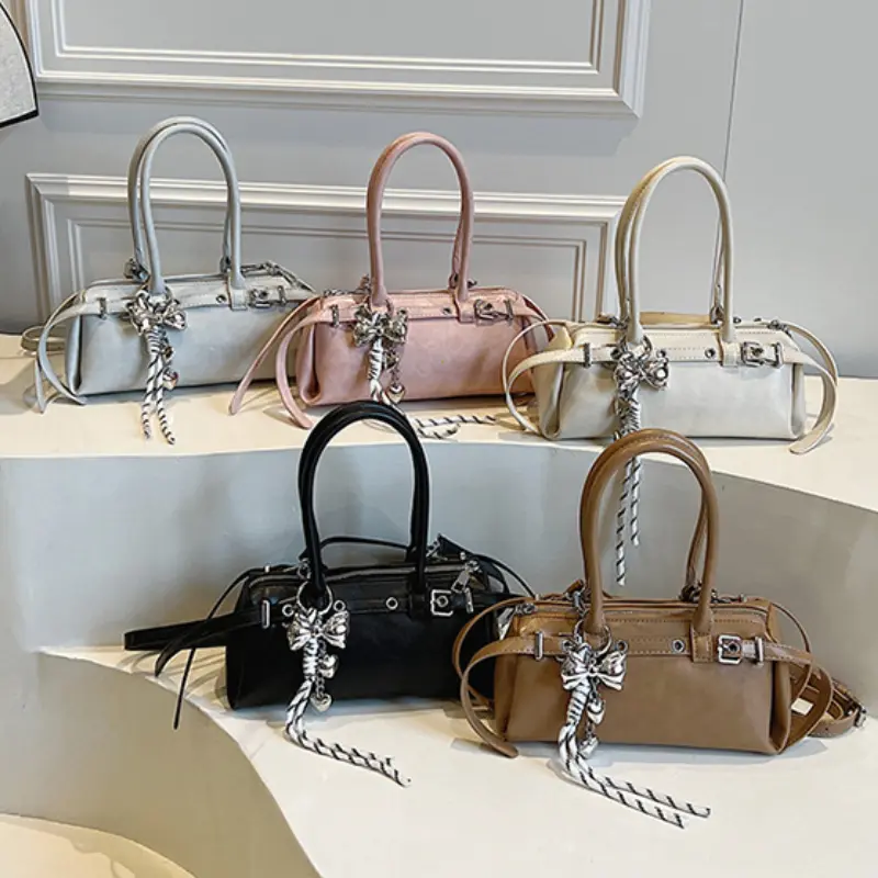PU Leather Shoulder Bags For Women 2025 Winter Y2K New Trend Female Crossbody Bag Lady Handbags And Purses Retro Tote Bag