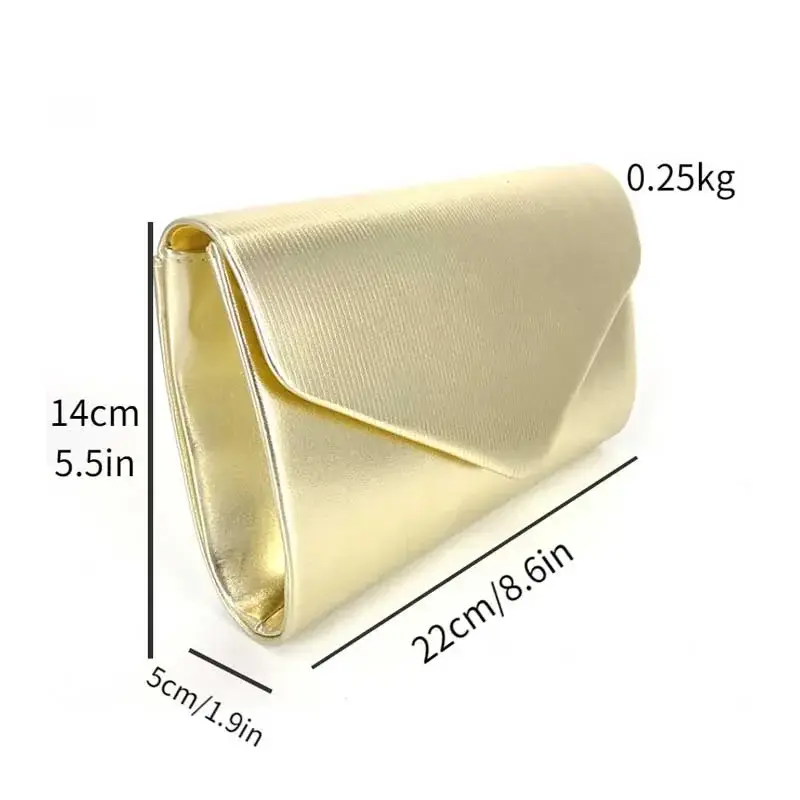 Luxury Design Women's Evening Bag Ladies Day Clutch Envelope Handbag Daily Clutch Wedding Party Bling Gold Chain Crossbody Bag