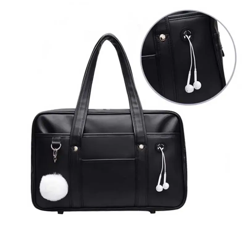 Japanese Casual PU Shoulder Bag Junior High School Students School Bag Handbag Anime Uniform Bag Tote Bags for Women Bolsos
