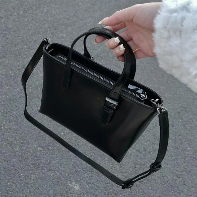 Fashion Tote Bags Women's Bags New PU Leather Niche Leisure Versatile High Capacity Trend Solid Color Handheld Bags Shoulder Bag