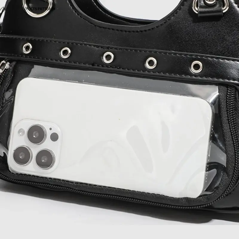 Y2k Harajuku Womens Shoulder Bag Fashion Korean Transparent Ita Bag Japanese Designer Crossbody Bag 2025 Female Handbag Purse
