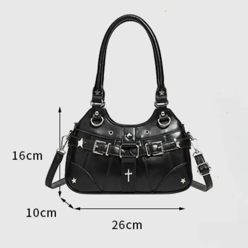 Y2k Harajuku Womens Shoulder Bag Fashion Korean Transparent Ita Bag Japanese Designer Crossbody Bag 2025 Female Handbag Purse