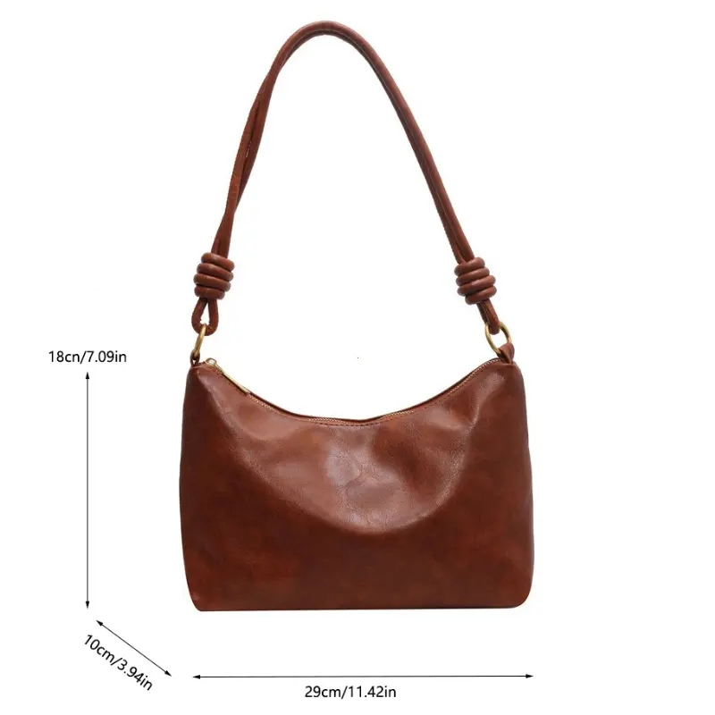 New fashionable women's bag, high-end soft leather texture, single shoulder bag, women's crossbody bag, geometric wide shoulder