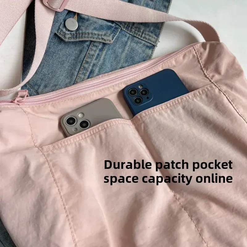 Fashion Versatile Women's Shoulder Bag Casual Soft Nylon Shoulder Hobos Bags for Women Simple Korean Messenger Bag Handbags