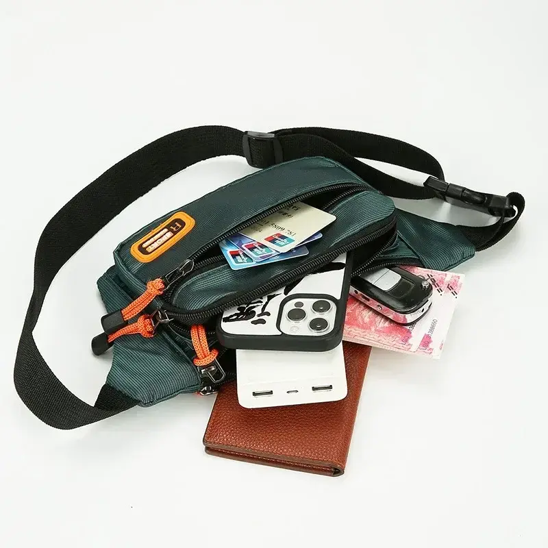 Multifunctional Men's Waist Bag Waterproof Running Chest Bag Phone Pouch Unisex Crossbody Bag Men Waist Packs Hip Belt Bags
