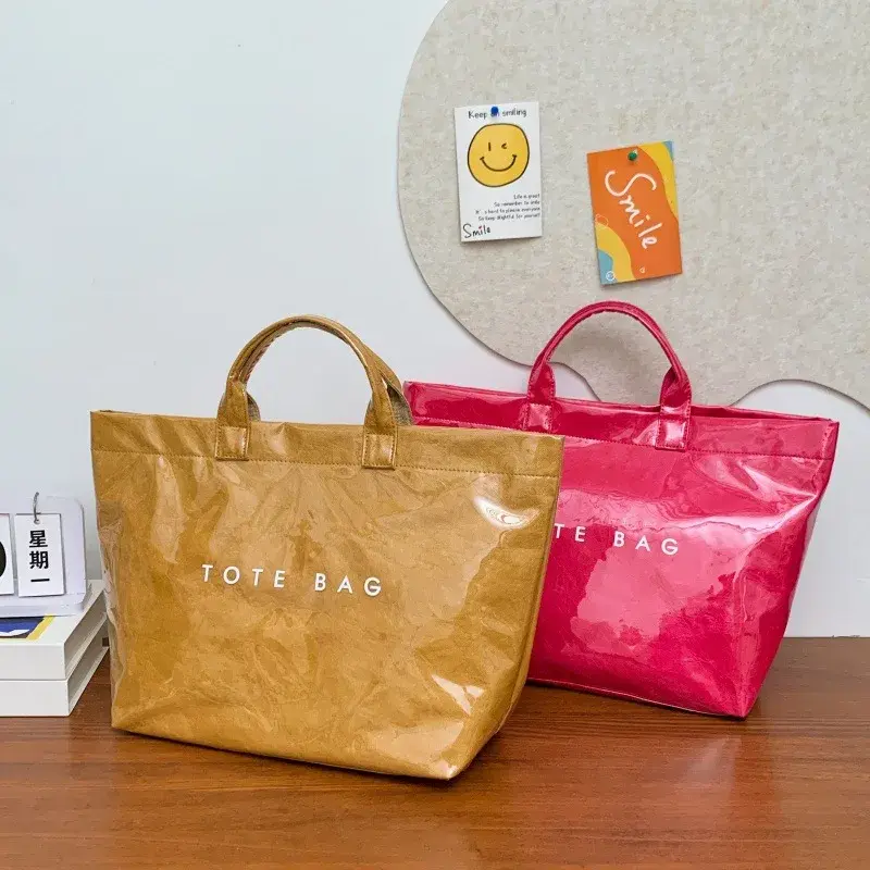 INS Popular Letter Prints Women's Tote Bags Large Capacity Transparent Jelly Bag PVC Waterproof Shopping Bag Designer Handbags