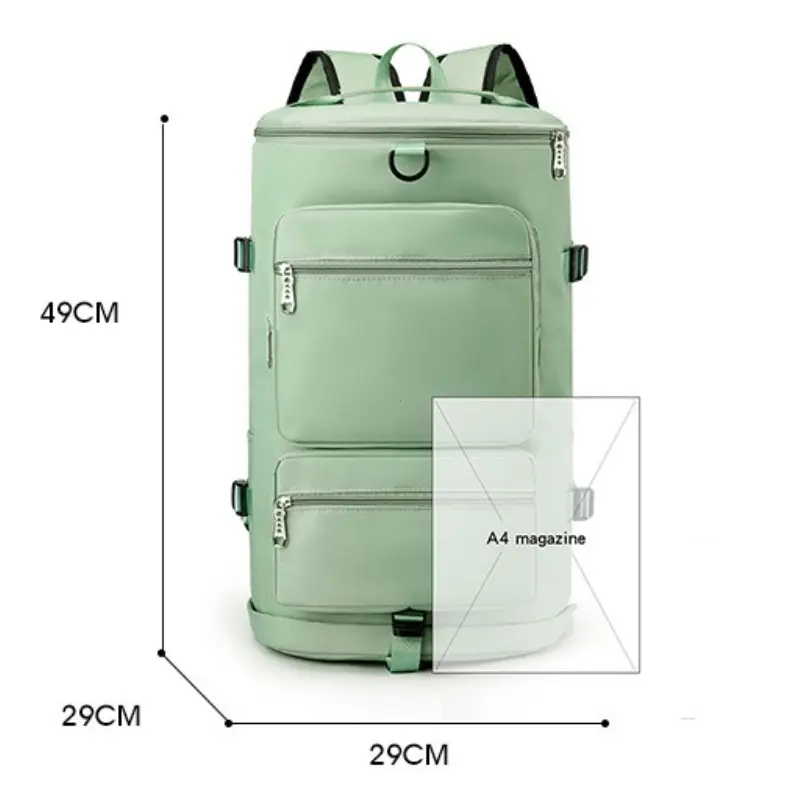 Outdoor Travel Waterproof Backpack Single Shoulder Swiming Pack Big Capacity Travel Bag Casual Fitness Backpacks With Shoe Barn