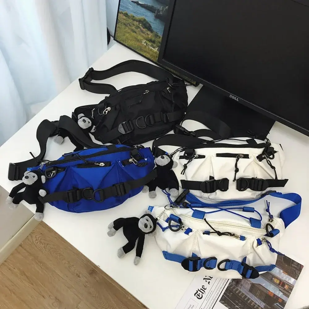2025 Techwear Style Punk Hip Hop Single Shoulder Crossbody Bag Men Women Street Vintage Chest Bag Casual Sport Fanny Pack Сумка